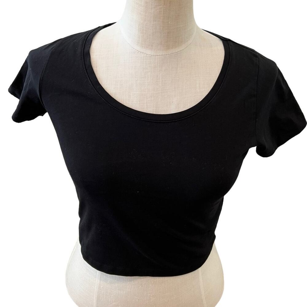 ASOS Cropped Black Scoop Neck Tee 10
